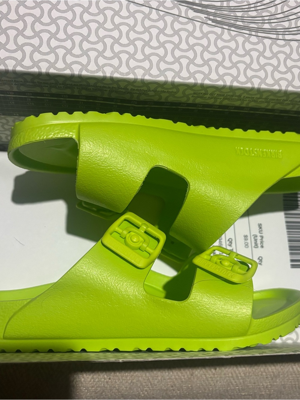 Birkenstock Kids Arizona EVA Sandals in Neon Yellow-Green